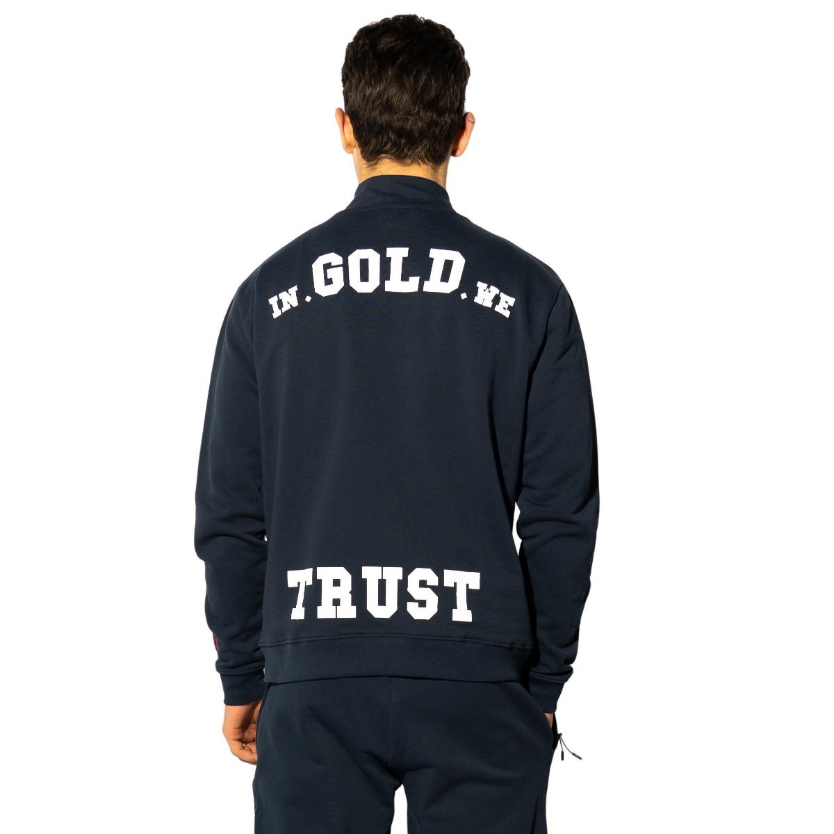 The Slim Half Zip Sweater In Gold We Trust